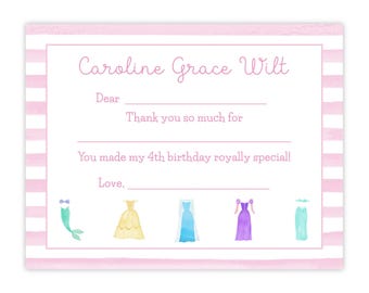 Printable Fill in the Blank Thank You Cards for Kids, Printable Thank You Note for Girls, Princess Thank You Card, Girl Thank You Card, Pink