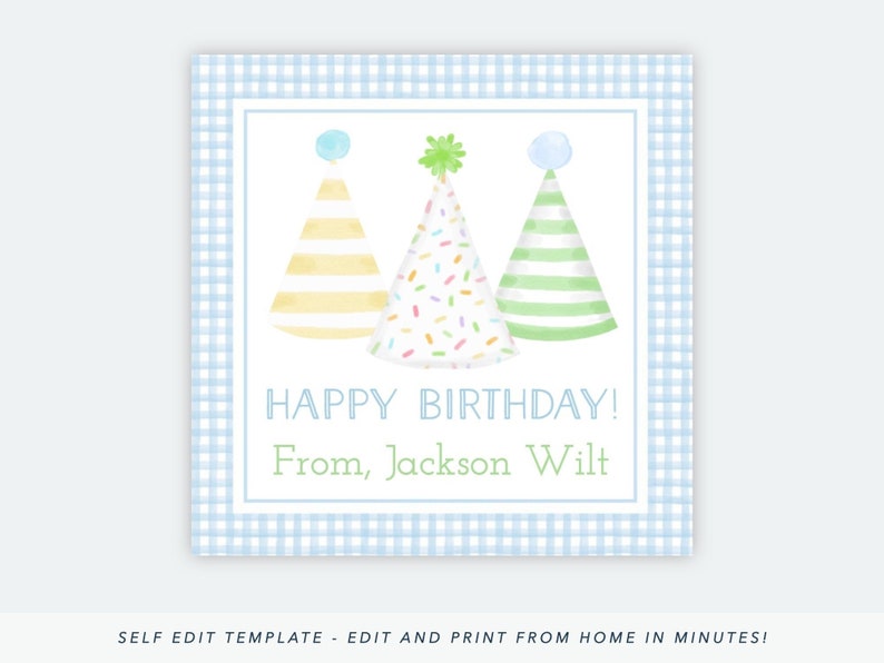 Printable Kids Birthday Gift Tag Kids Gift Tags Printable - Etsy