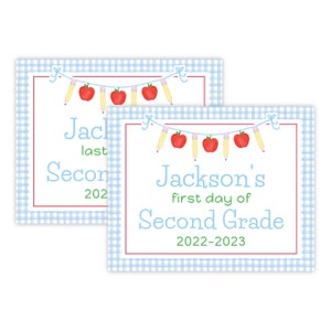 PRINTABLE Back to School Sign | First & Last Day of School | Editable 8x10 Corjl Template | Digital Download for Kids Photo Prop | 201