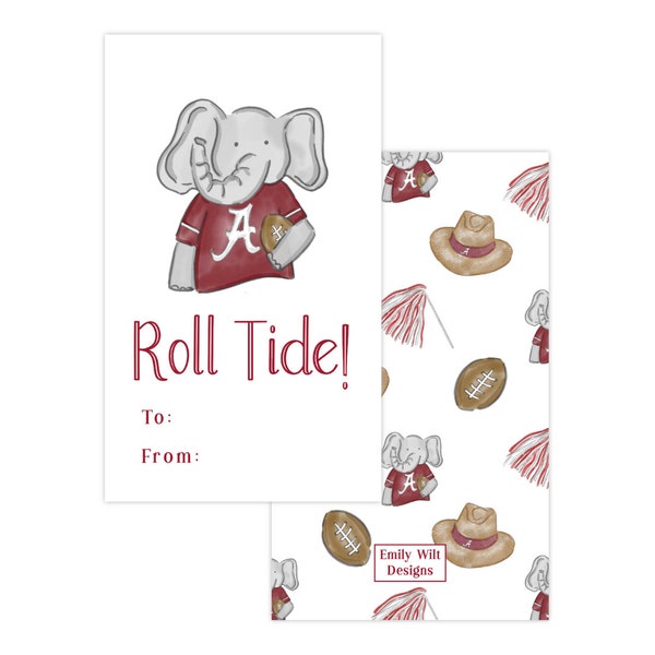 DIGITAL Officially Licensed University of Alabama Gift Tag Template, Printable Alabama Gift Tag, Bama Gift Tag, Alabama Gift Tag, Roll Tide