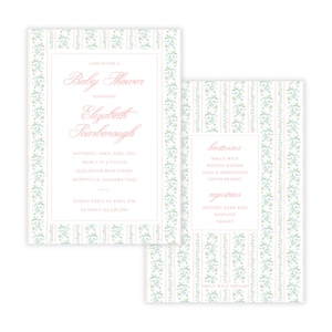 Szablon zaproszenia na baby shower do druku autorstwa Emily Wilt Designs