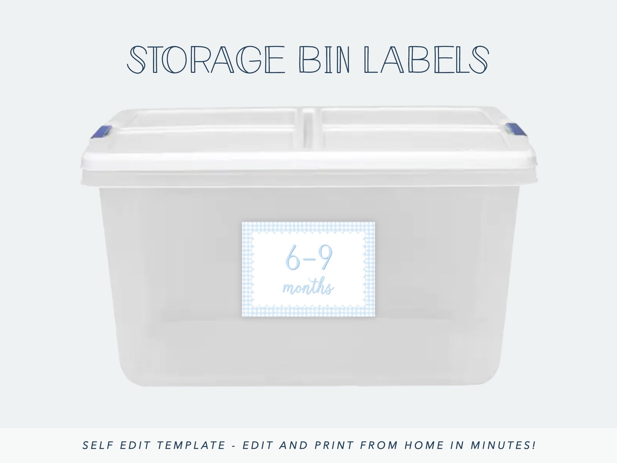 Printable Nursery Organization Labels Baby Clothes Storage Etsy