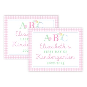 PRINTABLE Back to School Sign | First & Last Day of School | Editable 8x10 Corjl Template | Digital Download for Kids Photo Prop | 201