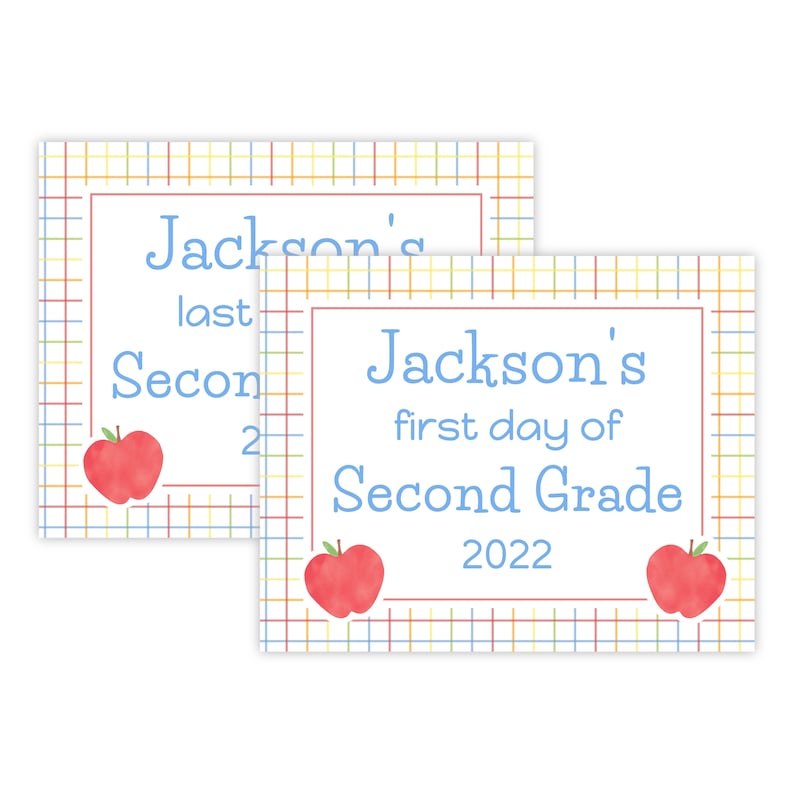 PRINTABLE Back to School Sign | First & Last Day of School | Editable 8x10 Corjl Template | Digital Download for Kids Photo Prop | 201 image 1