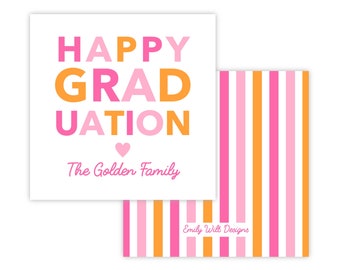 Printable Graduation Gift Tags, Happy Graduation Enclosure Cards, Custom Gift Tags, Personalized Gift Tags, Family Gift Tags and Labels