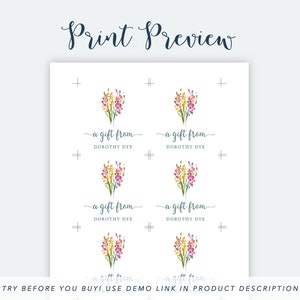 Printable Gift Tag Everyday Gift Tag Template Watercolor - Etsy