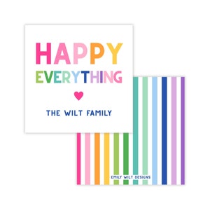 Printable Happy Everything Gift Tags, Happy Birthday Enclosure Cards, Custom Gift Tags, Personalized Gift Tags, Family Gift Tags and Labels