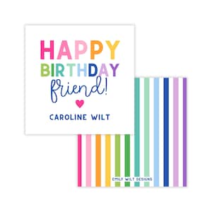 Printable Happy Birthday Gift Tags, Printable Birthday Gift Tags, Custom Birthday Gift Tags, Personalized Birthday Tags, Birthday Stickers