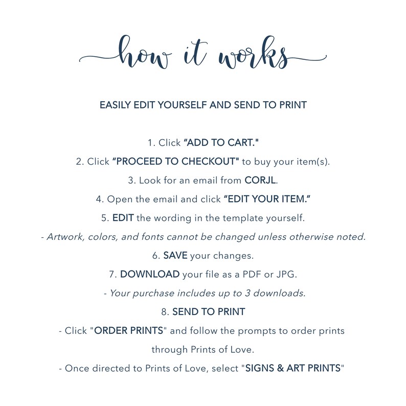 a printable instructions for how to print