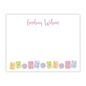 Individuelles Mahjong Briefpapier, personalisierte Mahjong Geschenke, personalisiertes Briefpapier, personalisierte Briefpapier, druckbare Grußkarten