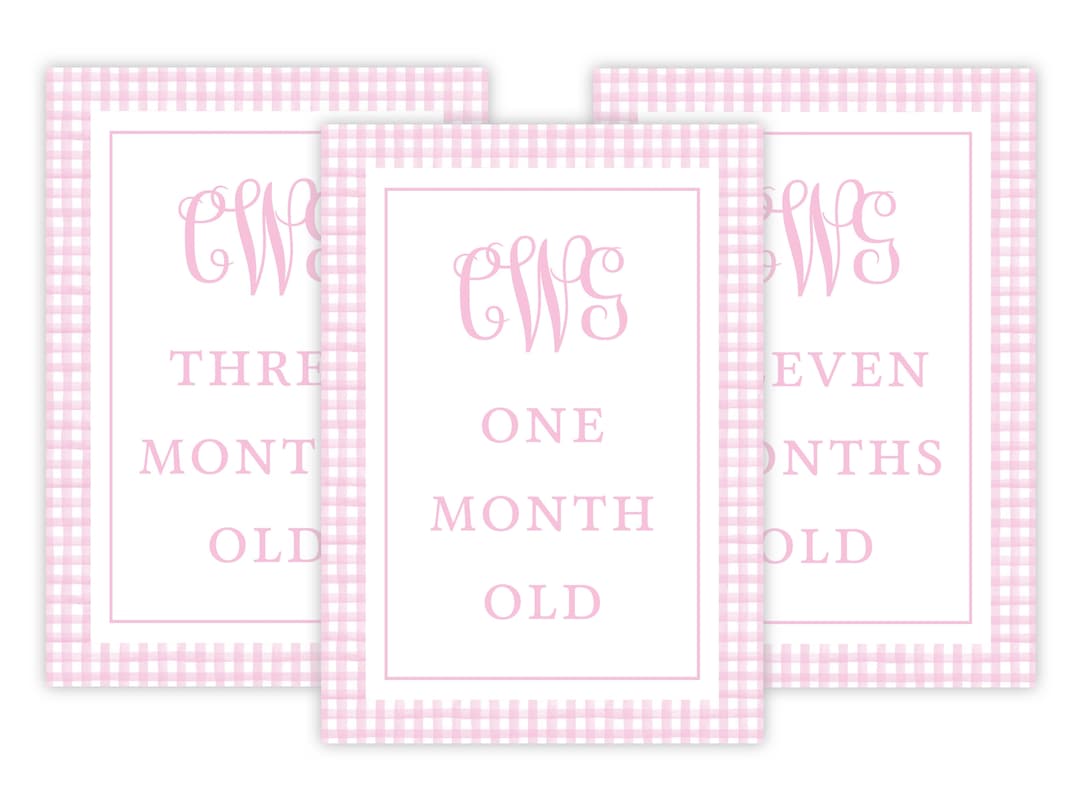 Printable Milestone Cards, Girl Milestone Cards, Monthly Milestone Cards, Baby Milestone Cards ...