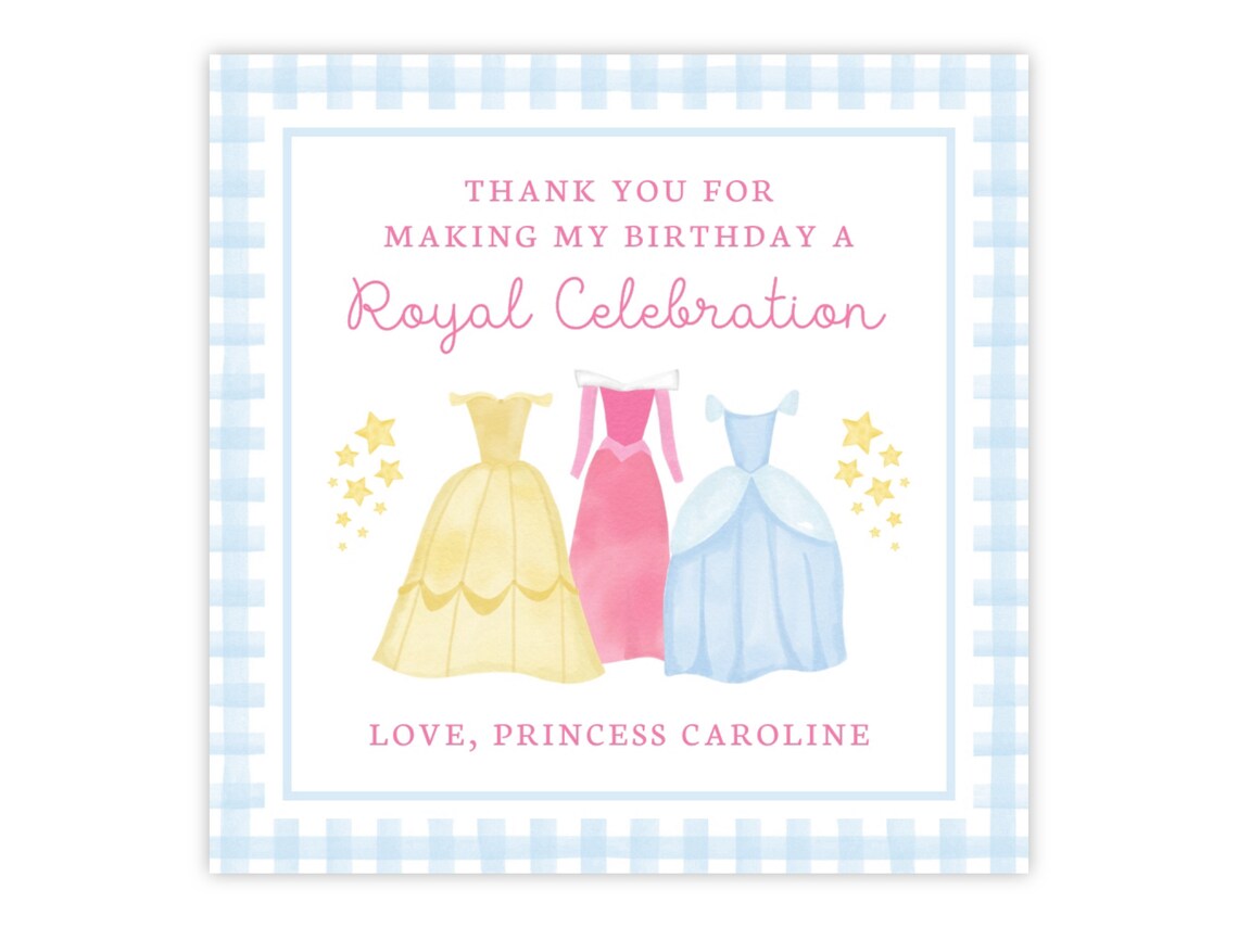 Printable Princess Favor Tags Princess Party Favor Tags - Etsy