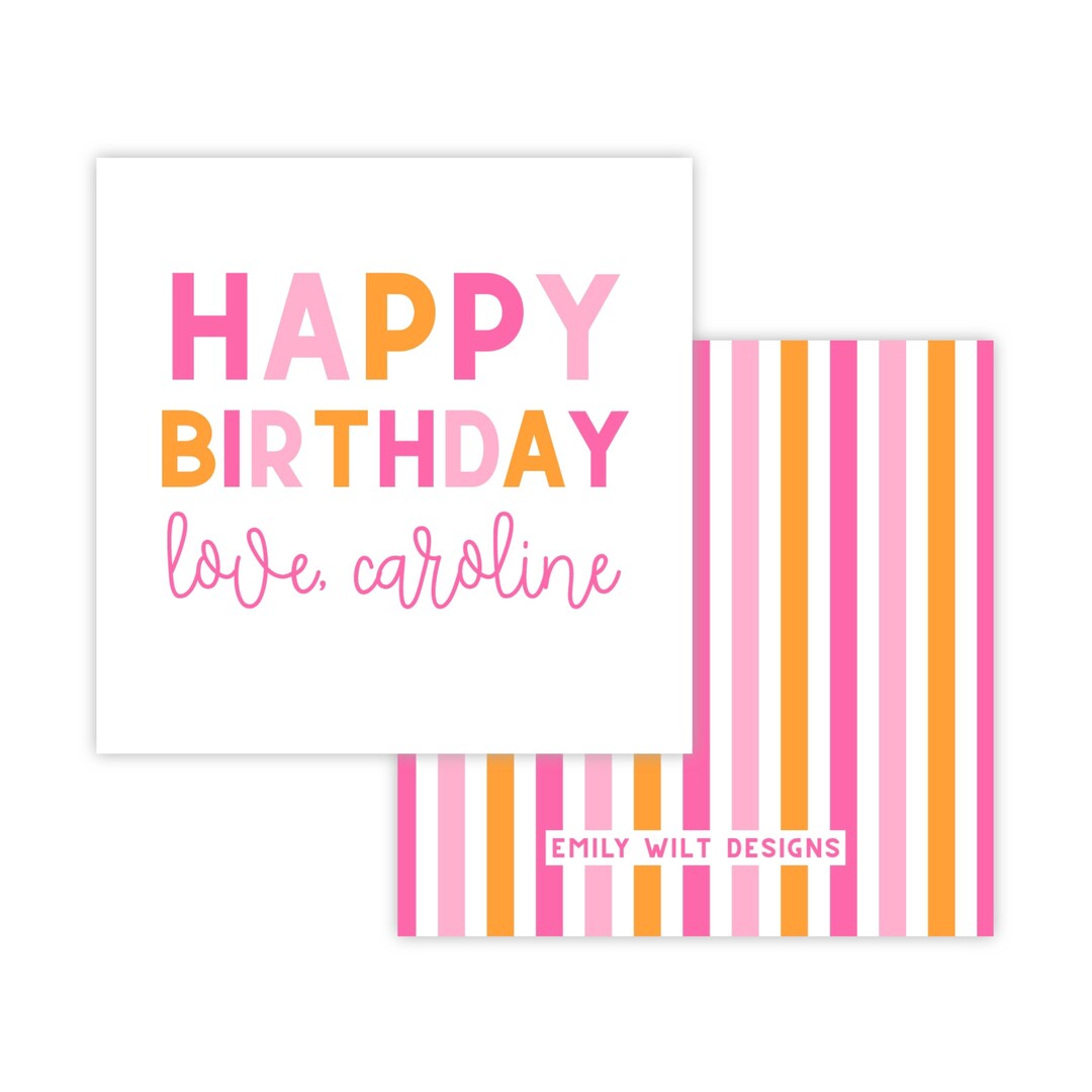 Printable Kids Birthday Gift Tag, Kids Gift Tags, Printable Tags for ...
