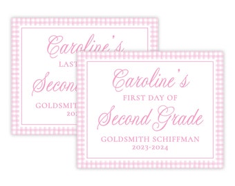 PRINTABLE Back to School Sign | First & Last Day of School | Editable 8x10 Corjl Template | Digital Download for Kids Photo Prop | 201