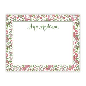 Printable Stationery for Women, Personalized Stationery, Printable Note Cards for Women, Ditsy Floral Stationery, Printable Thank You Notes