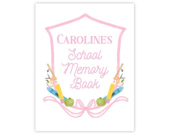 PRINTABLE Editable School Binder Cover | 8.5x11 Personalized Corjl Template | Self-Edit Printable Binder Cover for Students or Teachers