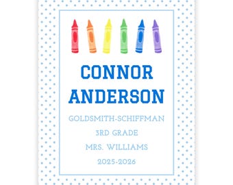PRINTABLE Editable School Binder Cover | 8.5x11 Personalized Corjl Template | Self-Edit Printable Binder Cover for Students or Teachers