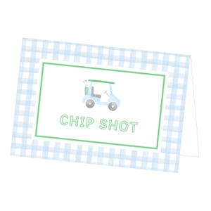 PRINTABLE Golf Food Tent Cards | Blue Gingham Golf Birthday Decor | Editable Corjl Template | Hole in One First Birthday Par-Tee Labels 101