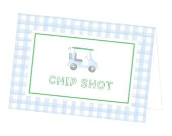 PRINTABLE Golf Food Tent Cards | Blue Gingham Golf Birthday Decor | Editable Corjl Template | Hole in One First Birthday Par-Tee Labels 101
