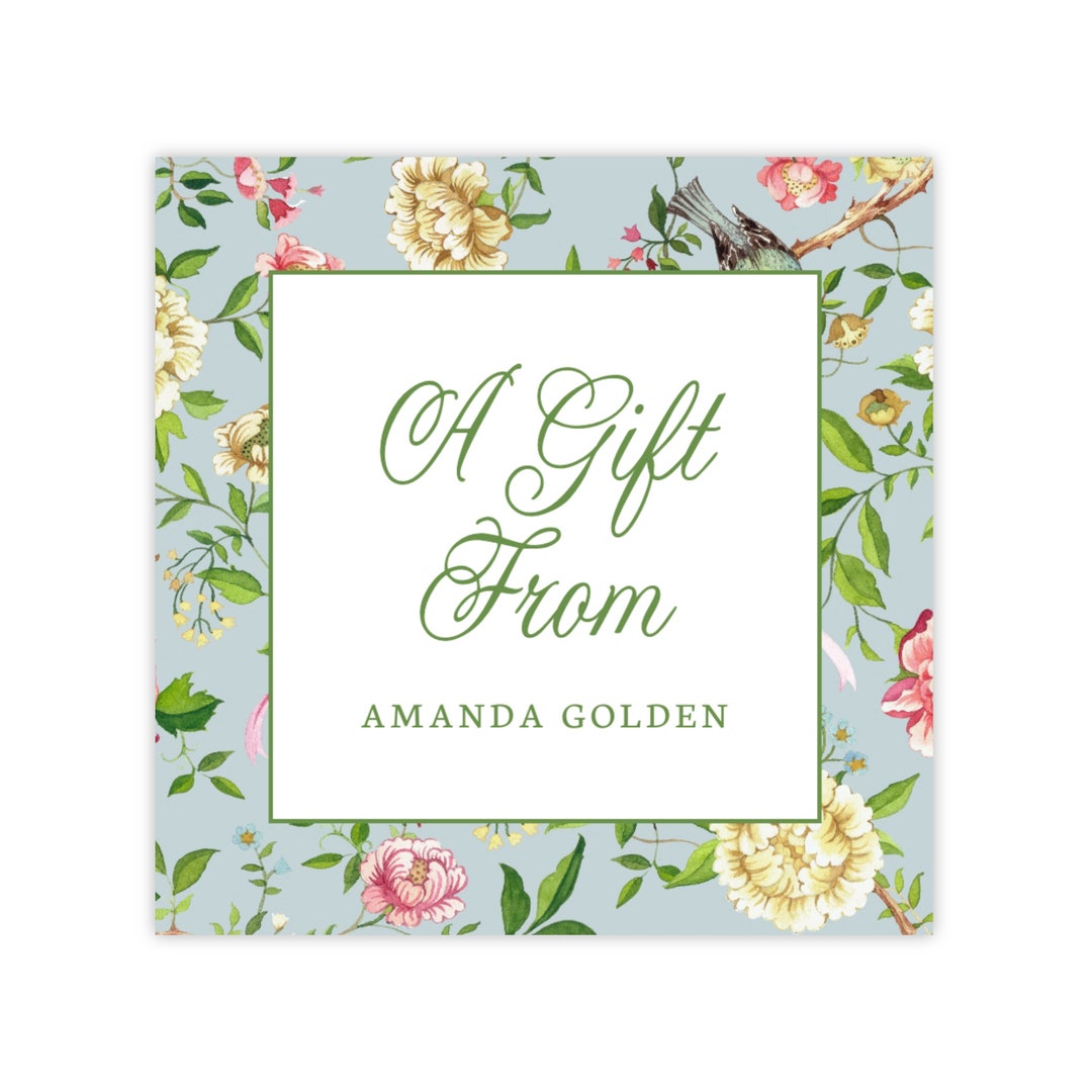 Printable Enclosure Cards Printable Gift Tag Blue Etsy