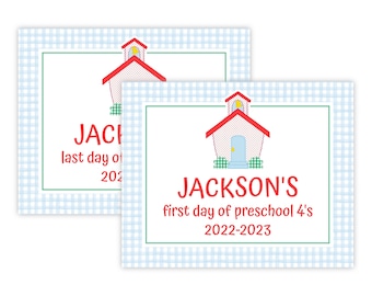 PRINTABLE Back to School Sign | First & Last Day of School | Editable 8x10 Corjl Template | Digital Download for Kids Photo Prop | 201
