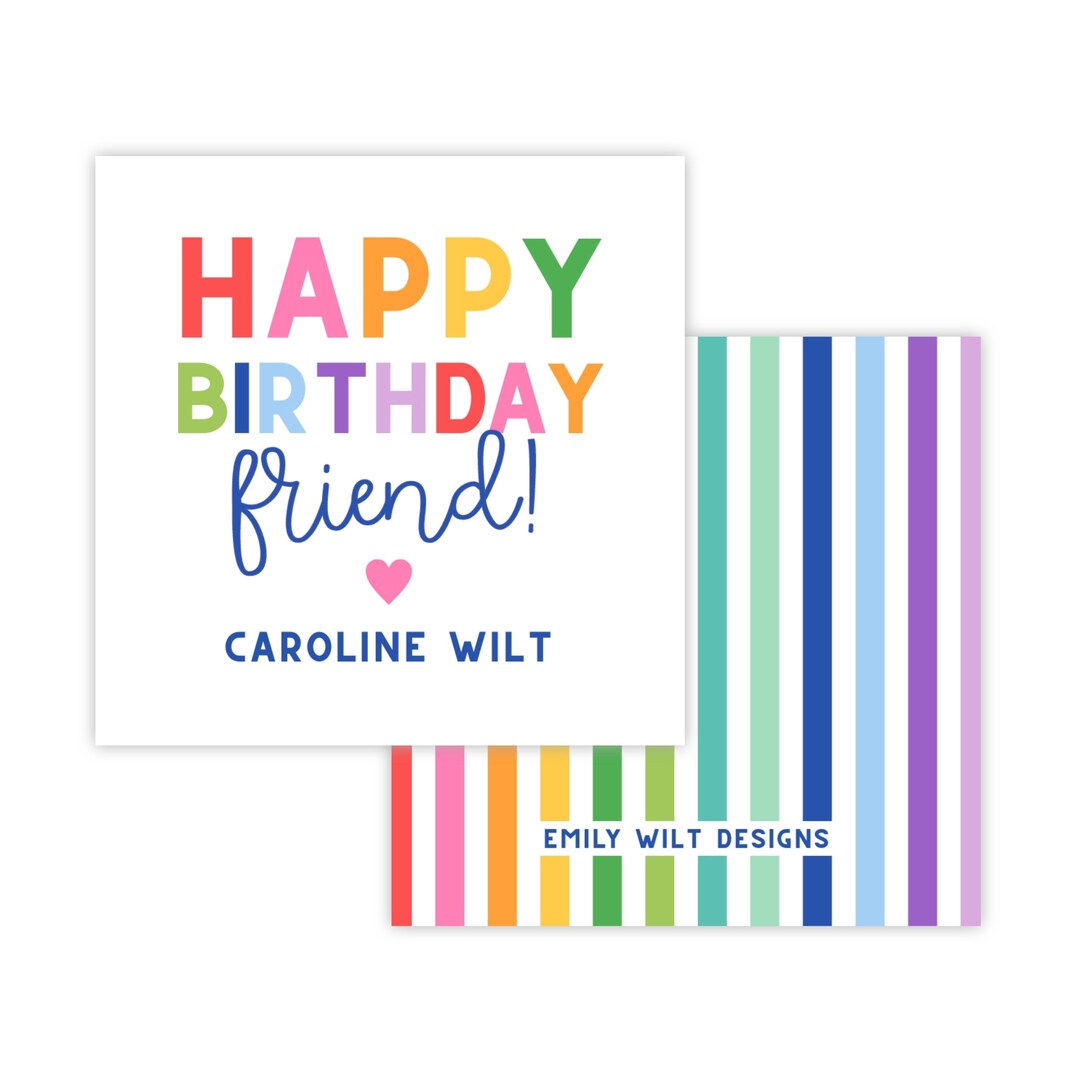 Printable Happy Birthday Gift Tags, Printable Birthday Gift Tags, Custom Birthday Gift Tags