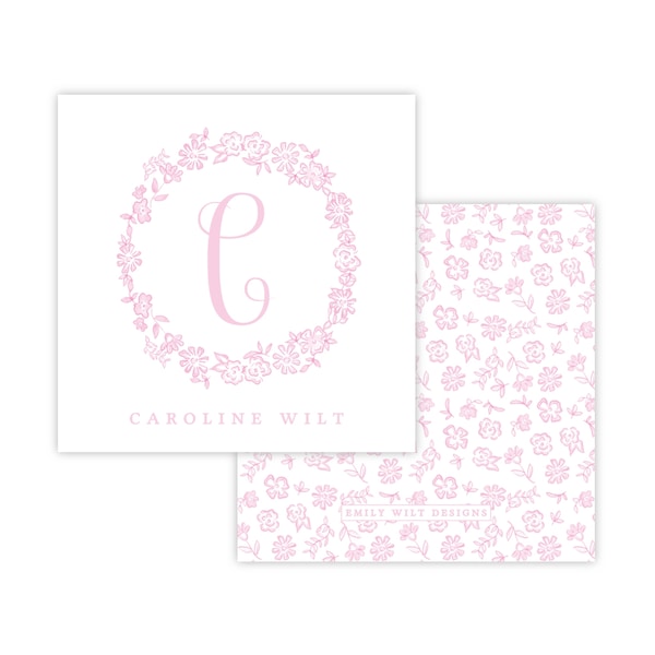 Printable Enclosure Cards, Printable Gift Tag, Ditsy Floral Enclosure Card, Monogrammed Calling Card, Personalized Enclosure Cards for Women