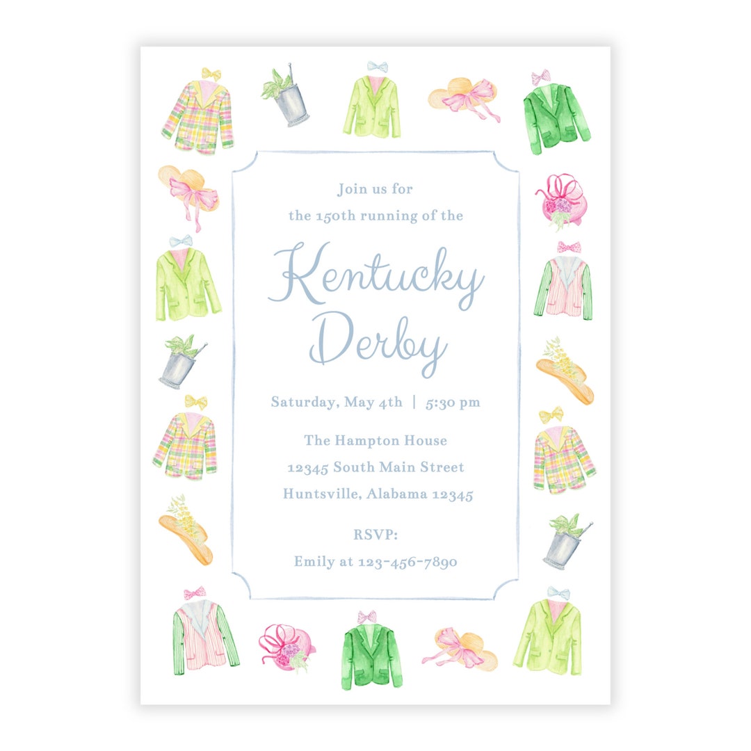 Printable Kentucky Derby Party Invitation, Kentucky Derby Party ...