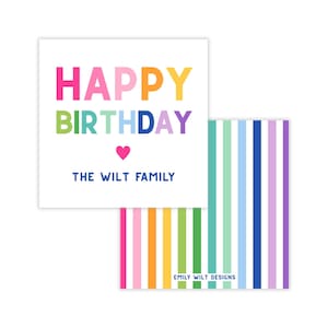 Printable Happy Birthday Gift Tags, Happy Birthday Enclosure Cards, Custom Gift Tags, Personalized Gift Tags, Family Gift Tags and Labels