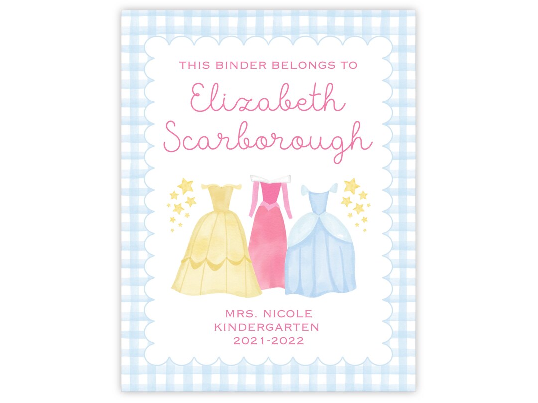 Printable Binder Cover Kindergarten Binder Cover Kids Binder - Etsy