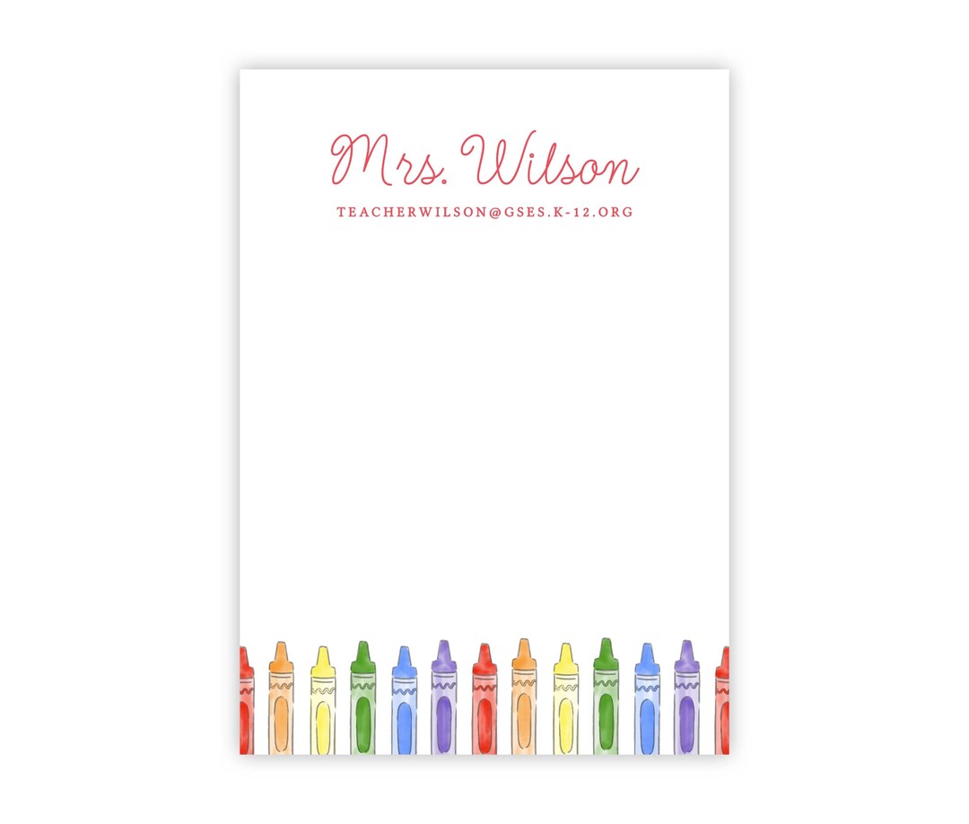 Personalized Teacher Notepad | 50 Sheet Custom Notepad for School or ...