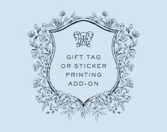 Gift Tag or Sticker Printing Service | Add-On for Emily Wilt Designs Templates | Includes Editing by Emily