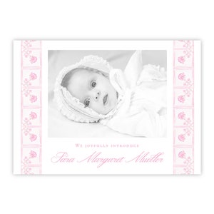 Anuncio de nacimiento de niña imprimible, tarjeta de anuncio de nacimiento personalizada, plantilla de anuncio de nacimiento personalizada, anuncio de recién nacido