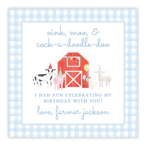 Printable Farm Birthday Party Favor Tags Boy Farm Birthday - Etsy