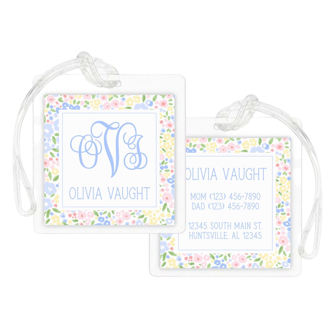 Laminated Bag Tag for Girls, Girl Luggage Tag, Girls Backpack Tag