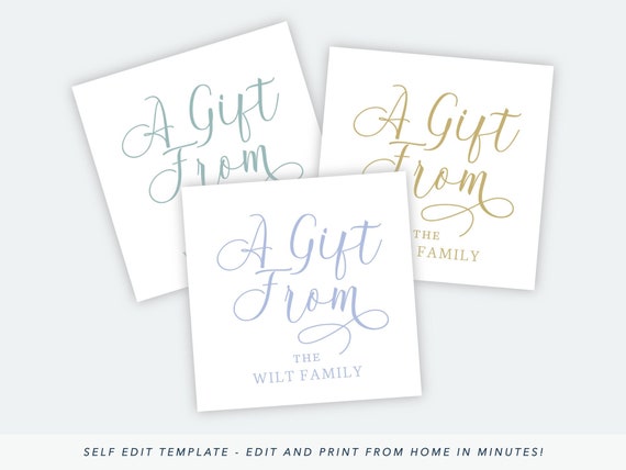 Printable Gift Tag Everyday Gift Tag Template A Gift From - Etsy