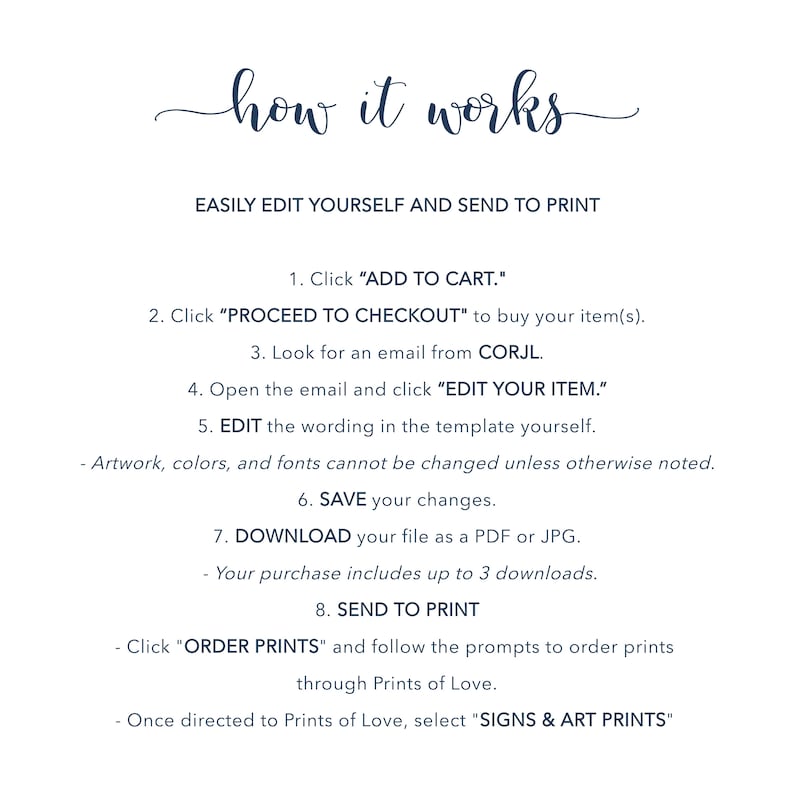 a printable instructions for how to print