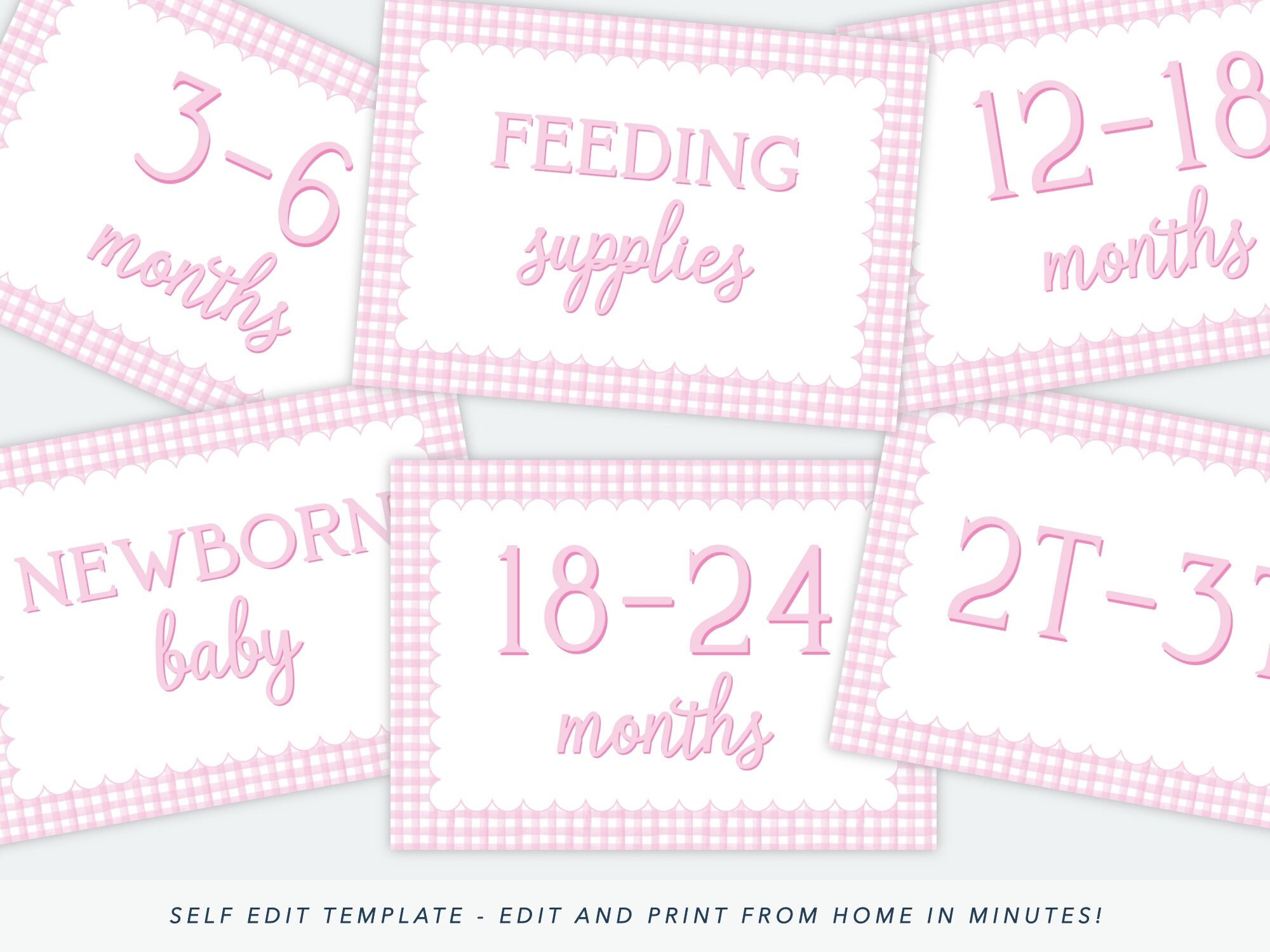 Printable Nursery Organization Labels Baby Clothes Storage Etsy