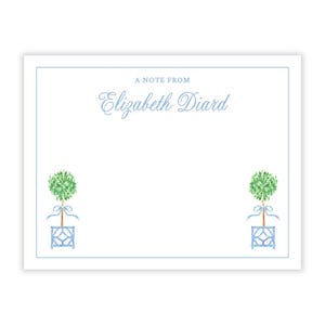 Printable Stationery for Women, Personalized Stationery, Printable Note Cards for Women, Topiary Stationery, Printable Thank You Notes