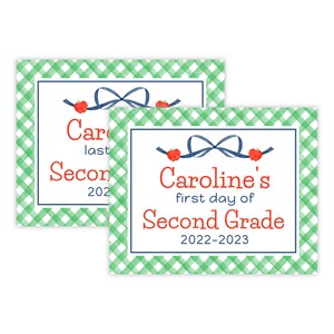 PRINTABLE Back to School Sign | First & Last Day of School | Editable 8x10 Corjl Template | Digital Download for Kids Photo Prop | 201 image 1