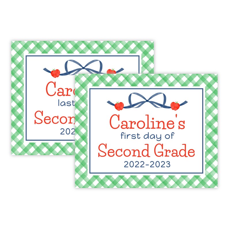 PRINTABLE Back to School Sign | First & Last Day of School | Editable 8x10 Corjl Template | Digital Download for Kids Photo Prop | 201 image 1