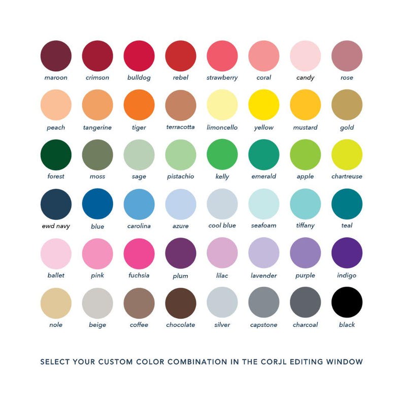 Monogram Colours PRINTABLE Monogram Gift Tag Template | Editable Corjl Tag With Classic ...