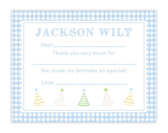 Printable Fill in the Blank Thank You Cards for Kids, Printable Thank You Cards for Boys, Boy Thank You Notes, Birthday Thank You Cards