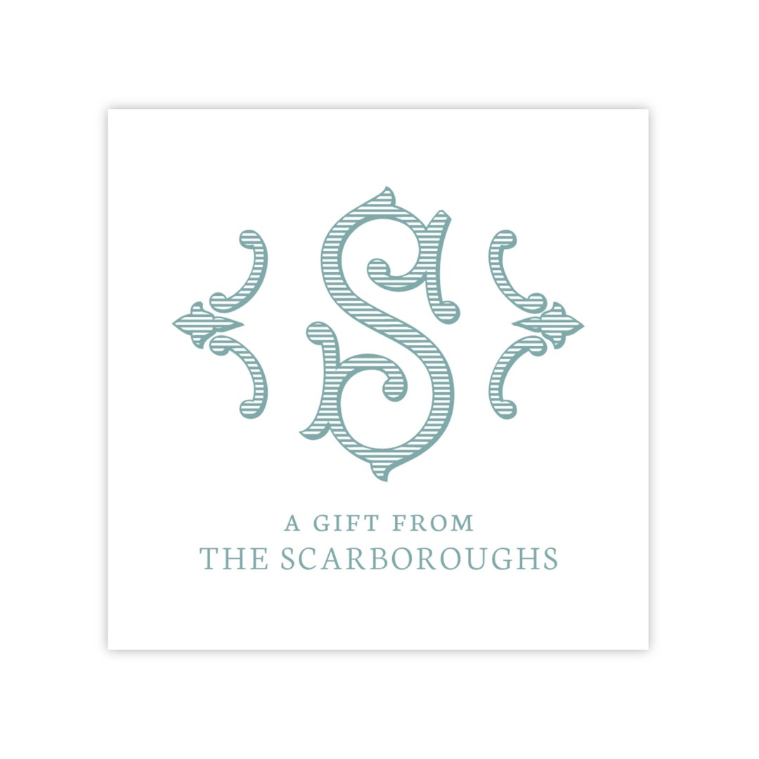 Printable Gift Tag, Everyday Gift Tag Template, Monogram Gift Tag ...