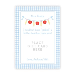 PRINTABLE Teacher Gift Card Holder Template | Back to School Corjl Design | First Day of School Teacher Gift | Editable Card Holder | 200