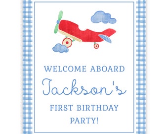 8x10 Printable Airplane Party Sign, Airplane Birthday Party Decorations, Time Flies First Birthday Party, Airplane Party Supplies