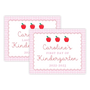 PRINTABLE Back to School Sign | First & Last Day of School | Editable 8x10 Corjl Template | Digital Download for Kids Photo Prop | 201