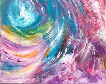 Cyclone, Rainbow of Colors Acrylic on Canvas