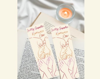 Segnalibro In My Sapphic Romance Era / Regalo per l'orgoglio LGBTQ+ / Accessorio per gli amanti dei libri lesbici / Segnalibro per la lettura queer