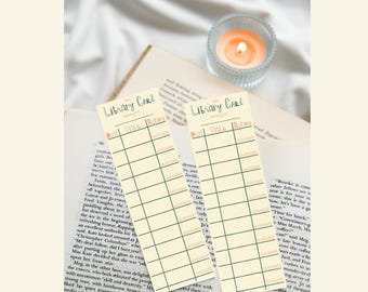 Segnalibro classico con tessera della biblioteca / Regalo di lettura di ispirazione vintage / Accessorio libresco per lettori